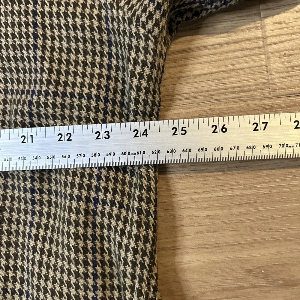 Banana Republic Button Up Shirt Mens Large Houndstooth Untucked Fit ThickFlannel